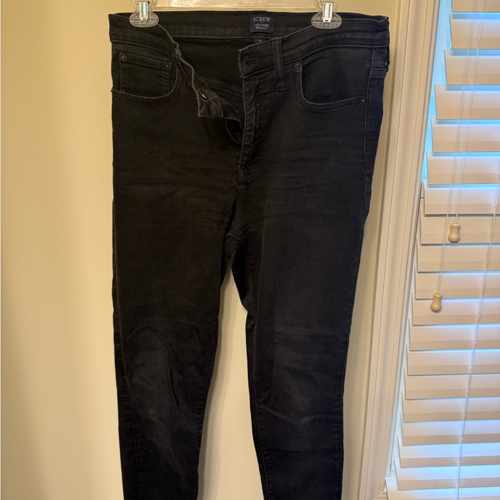 J.Crew High-Rise Skinny Black Jeans